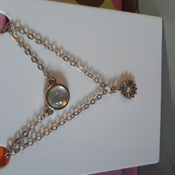 Girl's Flower & Rhinestone Necklace - Picture 2 of 10